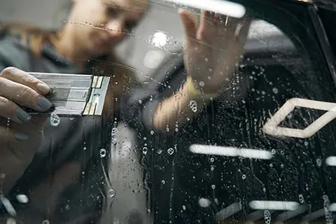 Zdejmowanie folii reklamowej z karoserii samochodu